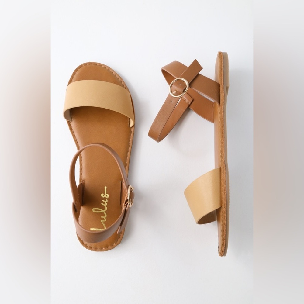 756 Lulu's Tan and Brown Women's Sandals